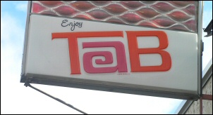 Steve Slyne's Tab sign