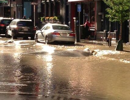 Milk floods with water