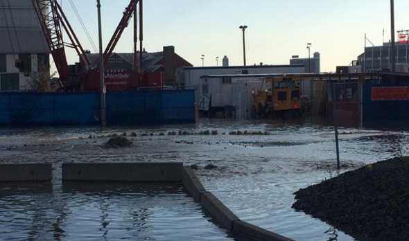 Water main break in South Boston