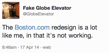 Fake Globe Elevator tweet