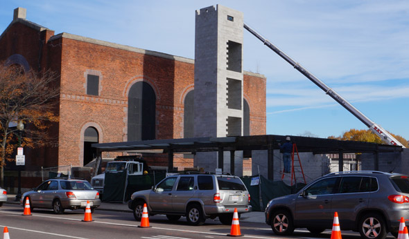 Substation work in Roslindale