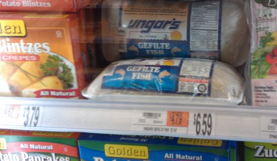 Frozen gefilte fish