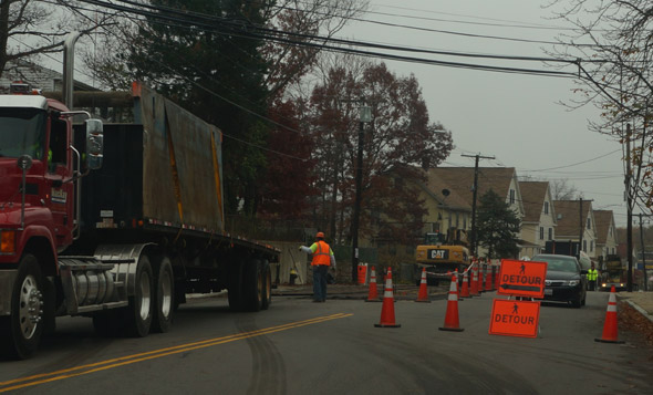 Grove Street pipeline work