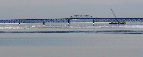 Long Island bridge on Sunday