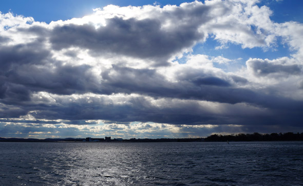 Clouds over Pleasure Bay in South Boston