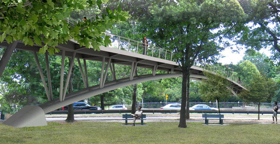 New pedestrian bridge across Storrow Drive