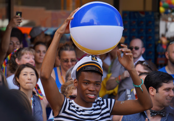 Guy with ball at Pride