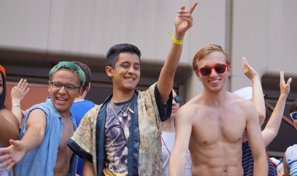 Happy people at Pride