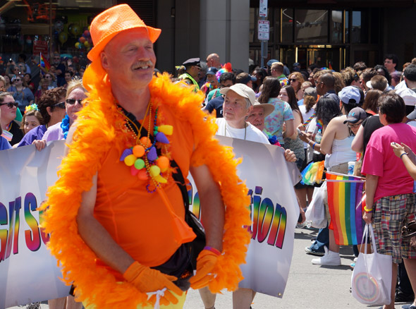 Orange guy at Boston Pride