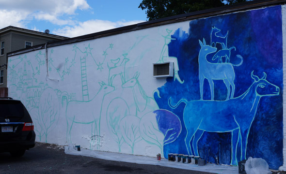 Mural on Washington Street in Roslindale