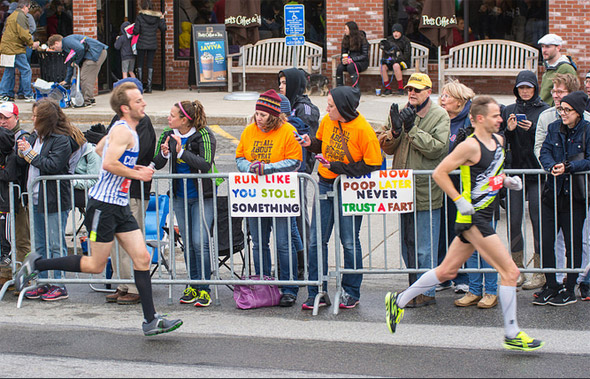 Boston Marathon in Wellesley