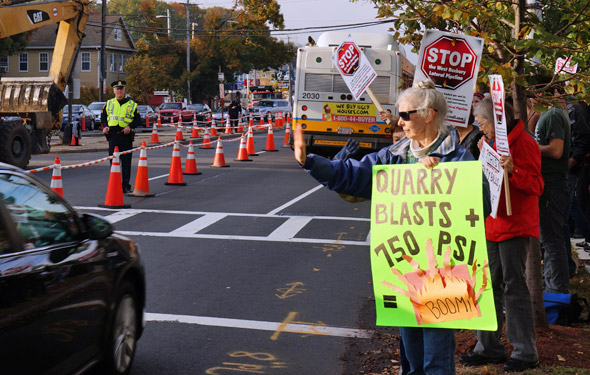 Protest at Spectra site in West Roxbury