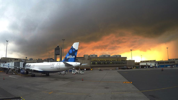 Storm seen at Logan Airport