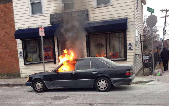 Green Street car fire