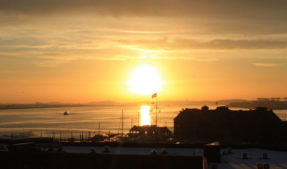 Boston Harbor sunrise