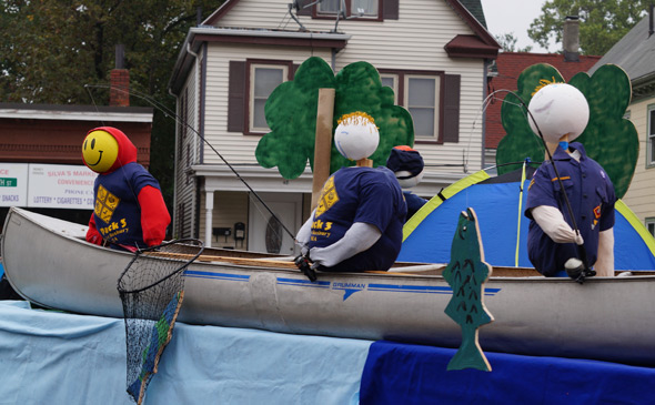 Fishing dummies in Roslindale Day parade