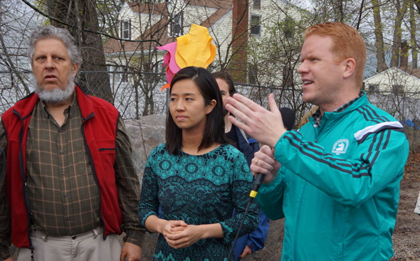 O'Malley and Wu at rally against Spectra plant