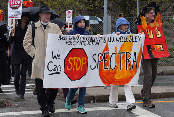 Marchers against Spectra plant