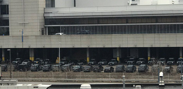 Massachusetts state troopers at convention center