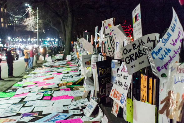 Protest signs