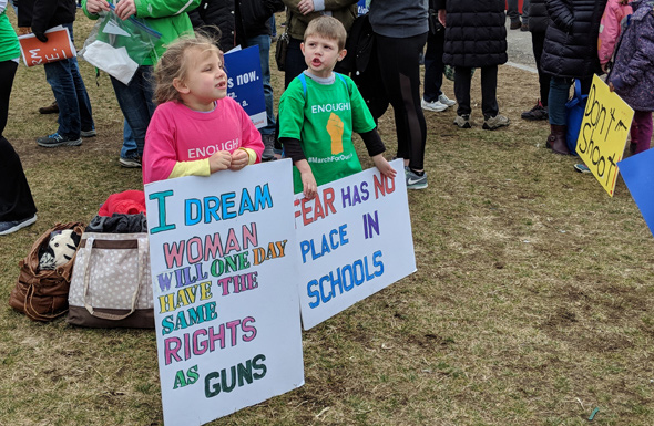 Kids at rally