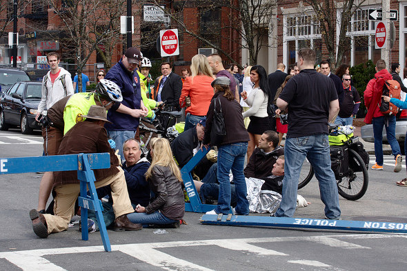 Post-Marathon bombing scene