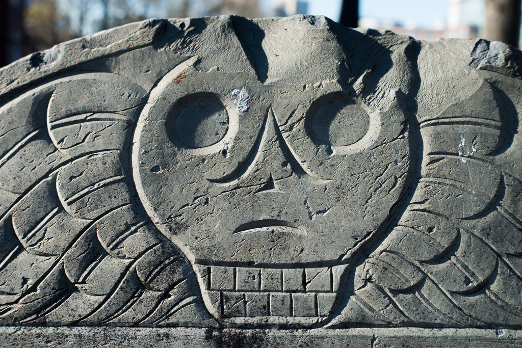 Grave marker in the Copp's Hill Burying Ground in Boston