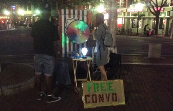 Davis Square free-convo booth