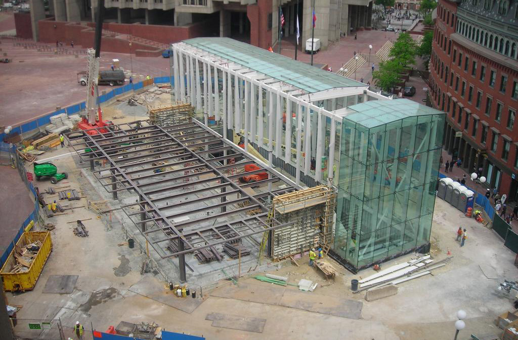 Government Center station coming into shape