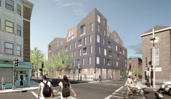 Proposed building at Washington and Green streets in Jamaica Plain