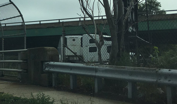 Stuck truck in East Boston