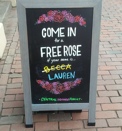 Free rose for Lauren