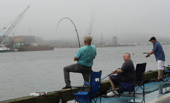 Fishing at the Reserved Channel in South Boston