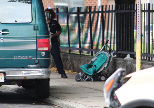 The stroller, the van and the car