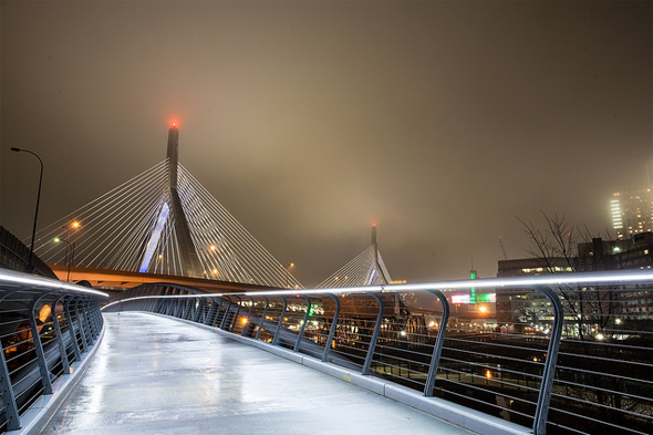 Zakim Bridge from the North Point Bridge