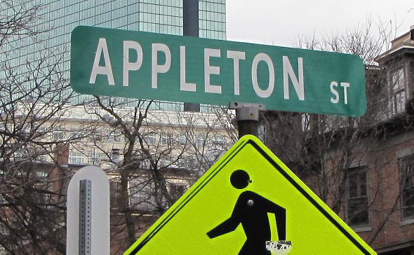 Appleton Street sign