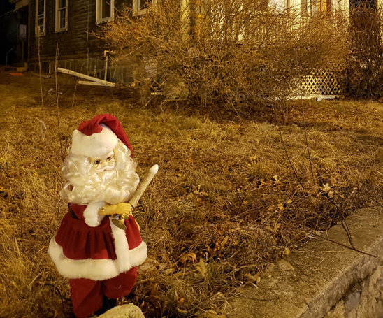 Creepy Santa in West Roxbury