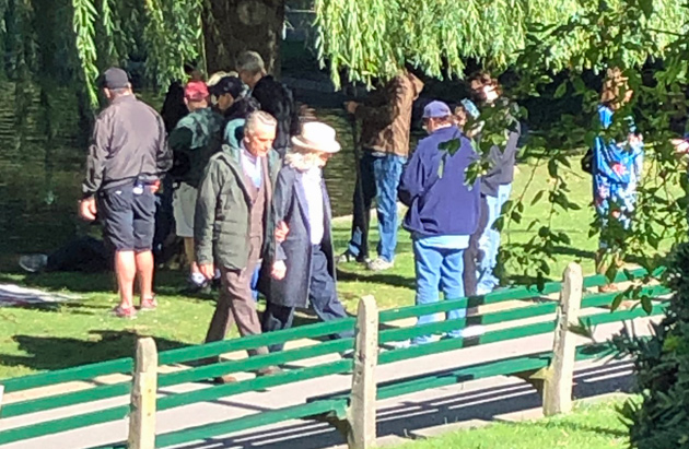 Diane Keaton in Boston's Public Garden