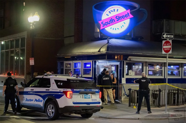 Crime scene at the South Street diner
