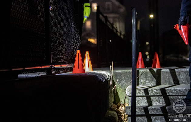 Evidence markers at steps