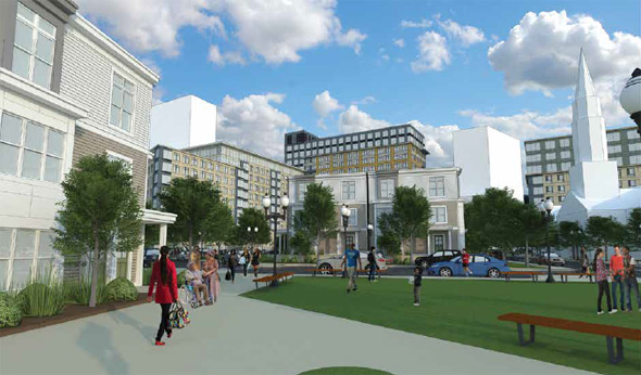 Architect's rendering of new Whittier Street development