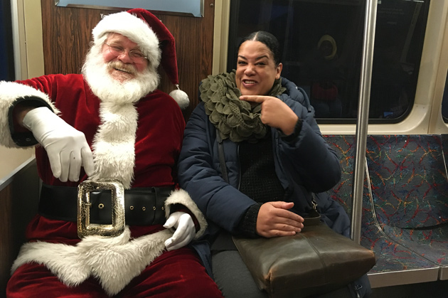 Santa Claus on the Orange Line