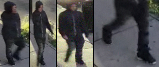 Surveillance photos of suspect