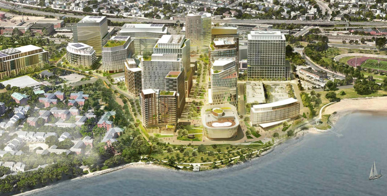 Architect's rendering of new Dorchester Bay City