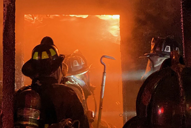 Firefighters at Union Avenue fire in Jamaica Plain