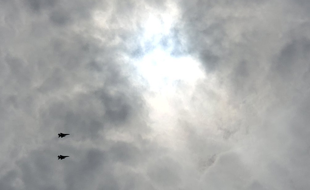 Fighter jets over Boston