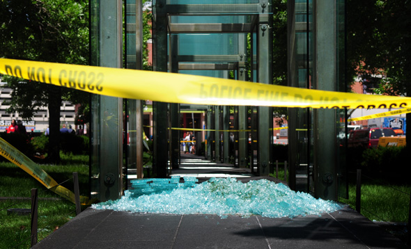 Glass at the Holocaust Memorial