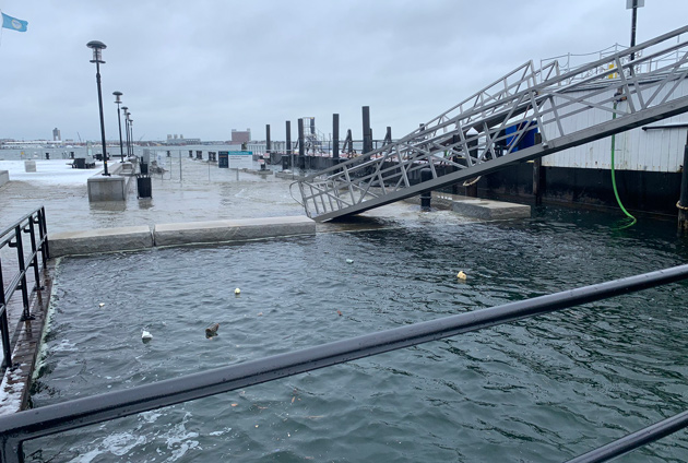 Flooding on Long Wharf