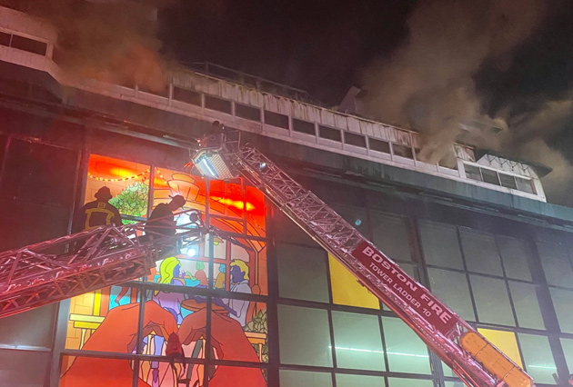 Firefighters at Suffolk Downs