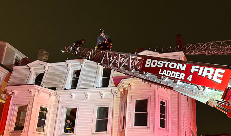 Firefighters after fire is out at 20 Rockville Park